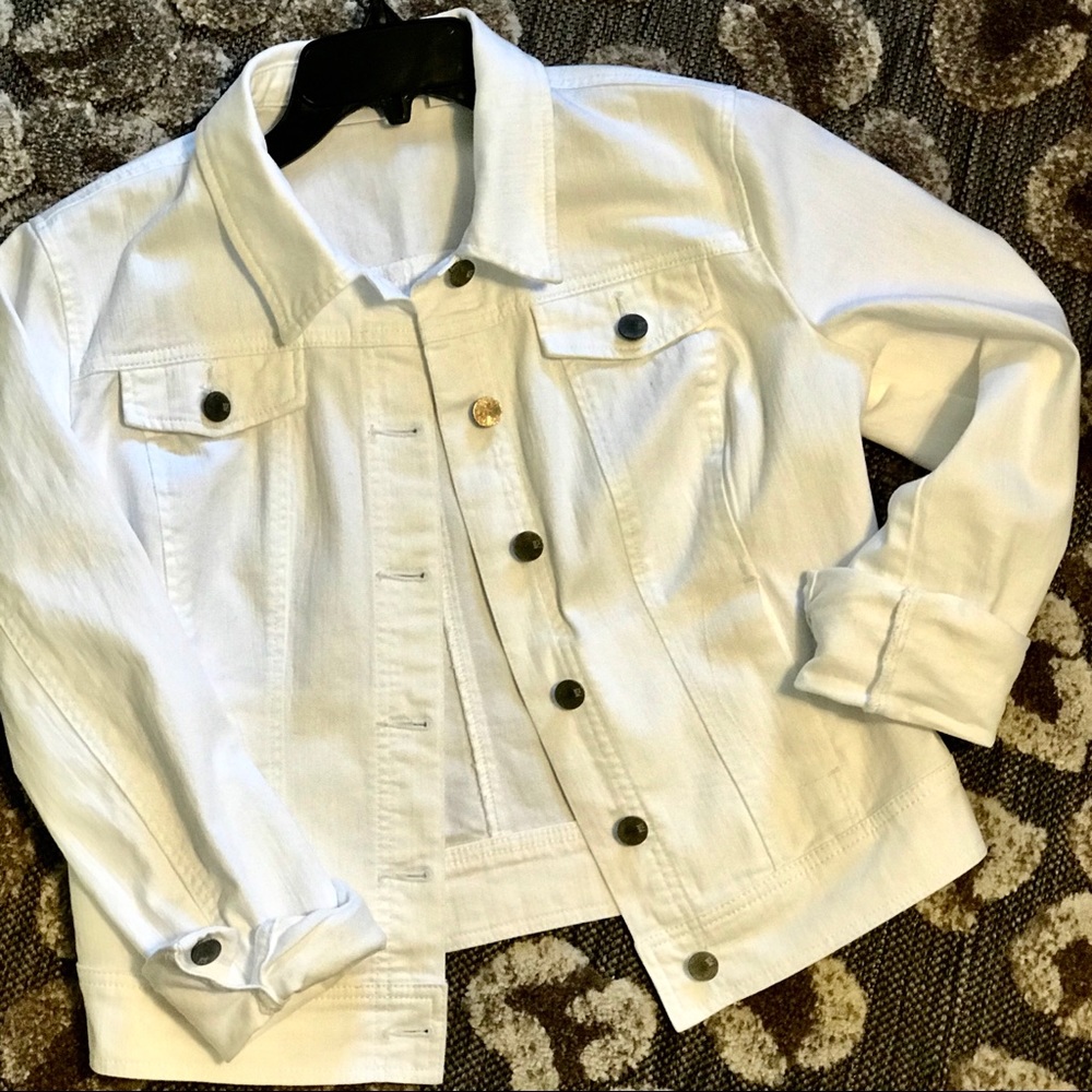 NY&Co White Denim Jacket